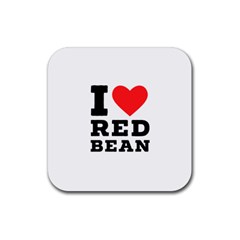 I Love Red Bean Rubber Coaster (square) by ilovewhateva