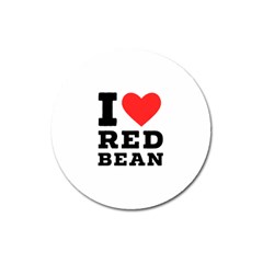 I Love Red Bean Magnet 3  (round) by ilovewhateva