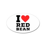 I love red bean Sticker Oval (100 pack) Front