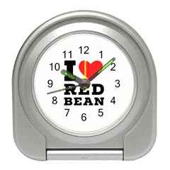 I Love Red Bean Travel Alarm Clock by ilovewhateva