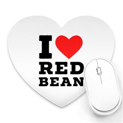 I Love Red Bean Heart Mousepad by ilovewhateva