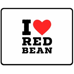 I Love Red Bean Fleece Blanket (medium) by ilovewhateva