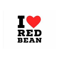 I Love Red Bean Two Sides Premium Plush Fleece Blanket (mini) by ilovewhateva