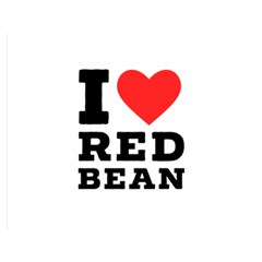 I Love Red Bean Two Sides Premium Plush Fleece Blanket (medium) by ilovewhateva