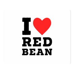 I Love Red Bean Two Sides Premium Plush Fleece Blanket (large) by ilovewhateva