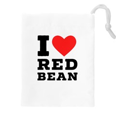 I Love Red Bean Drawstring Pouch (5xl) by ilovewhateva