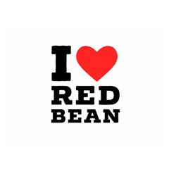 I Love Red Bean Two Sides Premium Plush Fleece Blanket (extra Small) by ilovewhateva