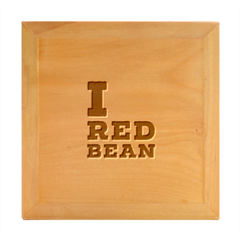 I Love Red Bean Wood Photo Frame Cube