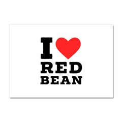 I Love Red Bean Crystal Sticker (a4) by ilovewhateva