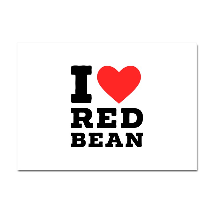 I love red bean Crystal Sticker (A4)