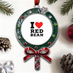 I love red bean Metal X Mas Lollipop with Crystal Ornament Front