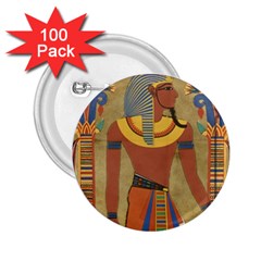 Egyptian Tutunkhamun Pharaoh Design 2 25  Buttons (100 Pack)  by Mog4mog4