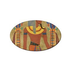 Egyptian Tutunkhamun Pharaoh Design Sticker (oval) by Mog4mog4