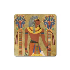 Egyptian Tutunkhamun Pharaoh Design Square Magnet by Mog4mog4