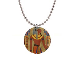 Egyptian Tutunkhamun Pharaoh Design 1  Button Necklace by Mog4mog4