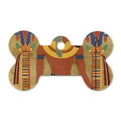 Egyptian Tutunkhamun Pharaoh Design Dog Tag Bone (one Side) by Mog4mog4