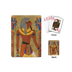 Egyptian Tutunkhamun Pharaoh Design Playing Cards Single Design (mini) by Mog4mog4