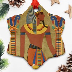 Egyptian Tutunkhamun Pharaoh Design Ornament (snowflake) by Mog4mog4