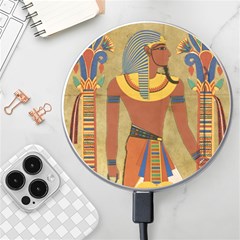 Egyptian Tutunkhamun Pharaoh Design Wireless Fast Charger(white) by Mog4mog4