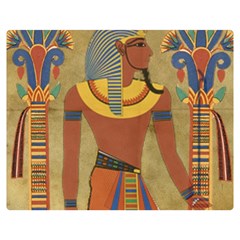 Egyptian Tutunkhamun Pharaoh Design Premium Plush Fleece Blanket (medium) by Mog4mog4