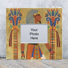 Egyptian Tutunkhamun Pharaoh Design White Wall Photo Frame 5  X 7  by Mog4mog4