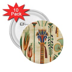 Egyptian Paper Papyrus Hieroglyphs 2 25  Buttons (10 Pack)  by Mog4mog4