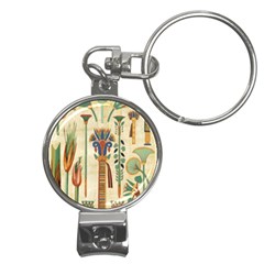 Egyptian Paper Papyrus Hieroglyphs Nail Clippers Key Chain by Mog4mog4