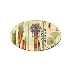 Egyptian Paper Papyrus Hieroglyphs Sticker (oval) by Mog4mog4