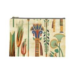 Egyptian Paper Papyrus Hieroglyphs Cosmetic Bag (large) by Mog4mog4