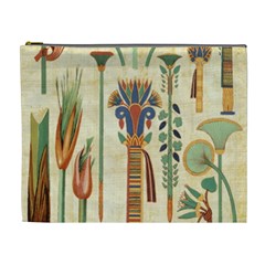 Egyptian Paper Papyrus Hieroglyphs Cosmetic Bag (xl) by Mog4mog4