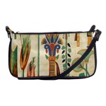 Egyptian Paper Papyrus Hieroglyphs Shoulder Clutch Bag Front