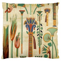 Egyptian Paper Papyrus Hieroglyphs Standard Premium Plush Fleece Cushion Case (two Sides) by Mog4mog4