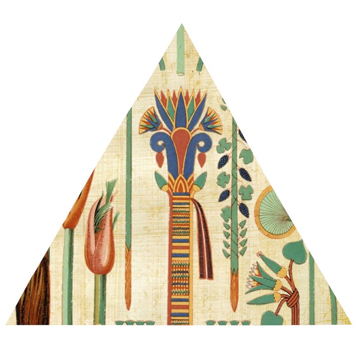 Egyptian Paper Papyrus Hieroglyphs Wooden Puzzle Triangle