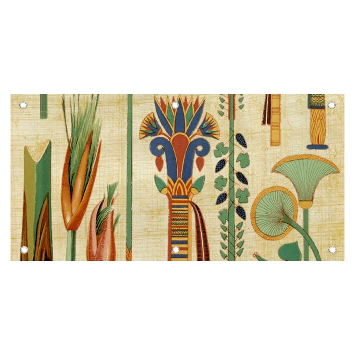 Egyptian Paper Papyrus Hieroglyphs Banner and Sign 6  x 3 