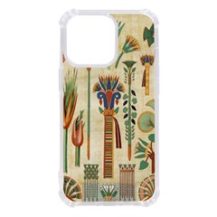 Egyptian Paper Papyrus Hieroglyphs Iphone 13 Pro Tpu Uv Print Case by Mog4mog4