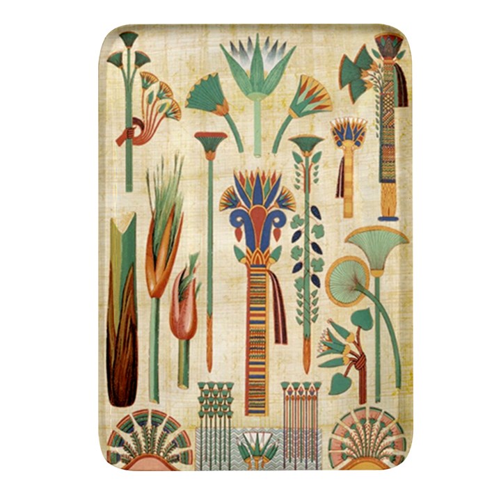 Egyptian Paper Papyrus Hieroglyphs Rectangular Glass Fridge Magnet (4 pack)