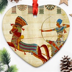 Egyptian Tutunkhamun Pharaoh Design Ornament (heart) by Mog4mog4