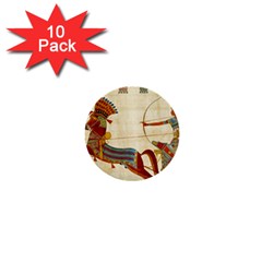 Egyptian Tutunkhamun Pharaoh Design 1  Mini Buttons (10 Pack)  by Mog4mog4