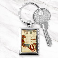 Egyptian Tutunkhamun Pharaoh Design Key Chain (rectangle) by Mog4mog4