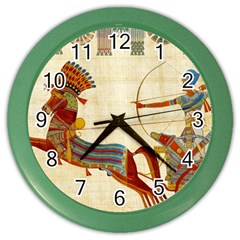 Egyptian Tutunkhamun Pharaoh Design Color Wall Clock by Mog4mog4