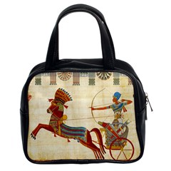 Egyptian Tutunkhamun Pharaoh Design Classic Handbag (two Sides) by Mog4mog4