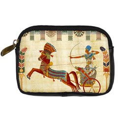 Egyptian Tutunkhamun Pharaoh Design Digital Camera Leather Case by Mog4mog4