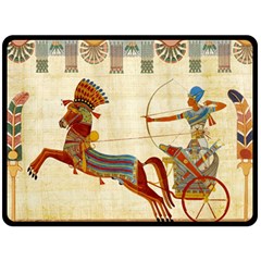 Egyptian Tutunkhamun Pharaoh Design Fleece Blanket (large) by Mog4mog4