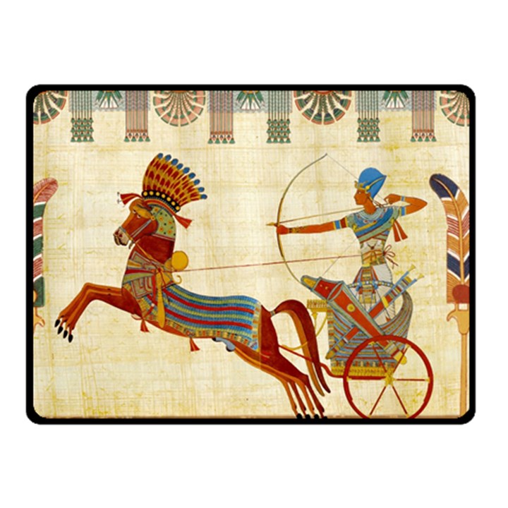 Egyptian Tutunkhamun Pharaoh Design Two Sides Fleece Blanket (Small)