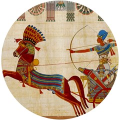 Egyptian Tutunkhamun Pharaoh Design Uv Print Round Tile Coaster by Mog4mog4