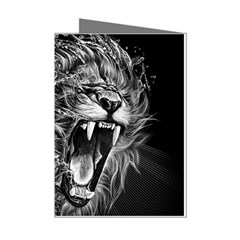 Lion Furious Abstract Desing Furious Mini Greeting Cards (pkg Of 8) by Mog4mog4