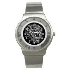 Lion Furious Abstract Desing Furious Stainless Steel Watch by Mog4mog4