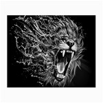 Lion Furious Abstract Desing Furious Small Glasses Cloth (2 Sides) Front