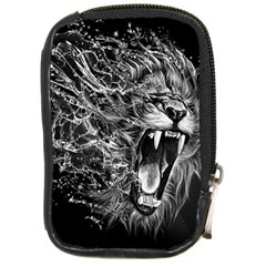 Lion Furious Abstract Desing Furious Compact Camera Leather Case by Mog4mog4