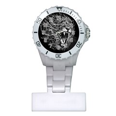 Lion Furious Abstract Desing Furious Plastic Nurses Watch by Mog4mog4